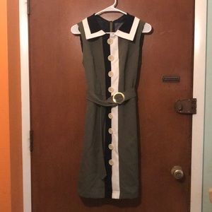 Sleeveless Green Mod Dress